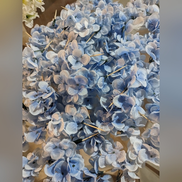 Artificial Silk Flowers from Michael's, blue, pink, white, peach, yellow - Picture 3 of 10